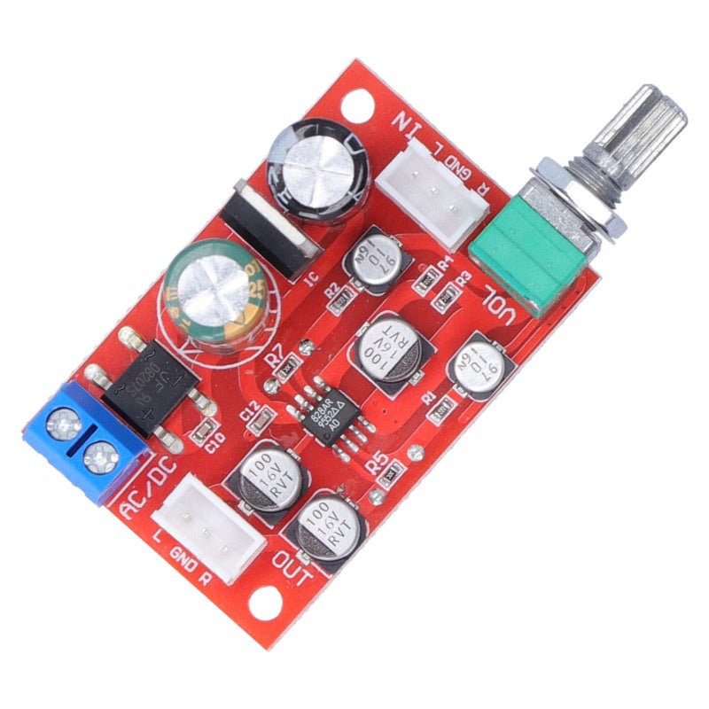 Preamplifier Board AD828 Single Power Supply SMD Technology - Volume Potentiometer DC 7V-24V AC 6V-16V PCB for Audio Amplifier - Image 5