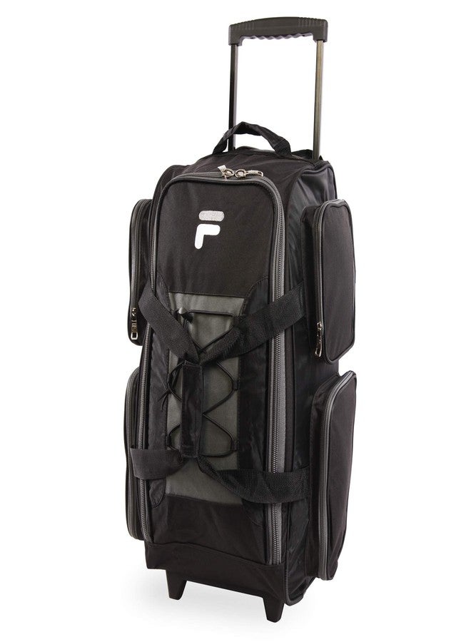 Fila 22" Lightweight Carry On Rolling Duffel Bag, Black, One Size - Image 2