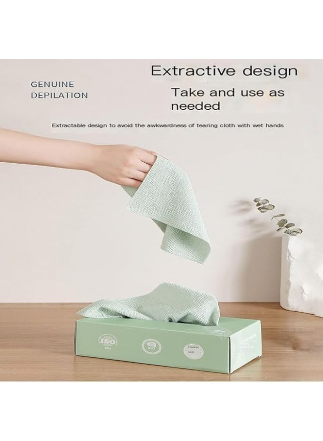 20 Count Premium Microfiber Cleaning DRY Wipes Box, Machine Washable, Reusable, Multi-Purpose Microfiber Towels for Kitchen,Car & Bathroom, Easy Cleaning All Surfaces (Green) - Image 4