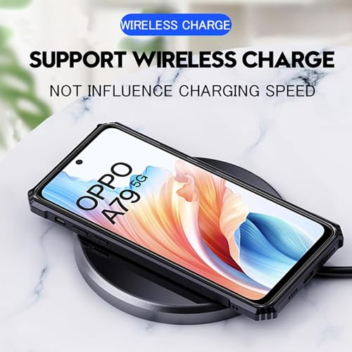 SHINESTAR Oppo A79 5G Back Cover Case | Ultra Thin 360 Degree Protection Crystal Clear Tranparent Bumper Back Cover Case for Oppo A79 5G - Black - Image 5