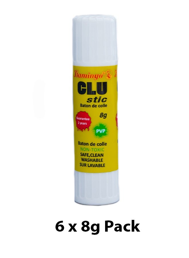Flamingo High Viscosity Glue Stick, 8 gm, 6 Pieces Value Pack - Image 2