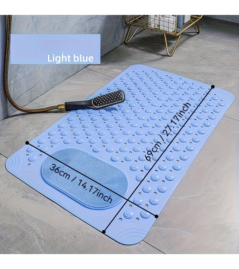 1 Pcs Grey Bathroom Non Slip Shower Pad With Massage Safety Durable PVC Home Accessory For Bathtub Hotel - Image 5