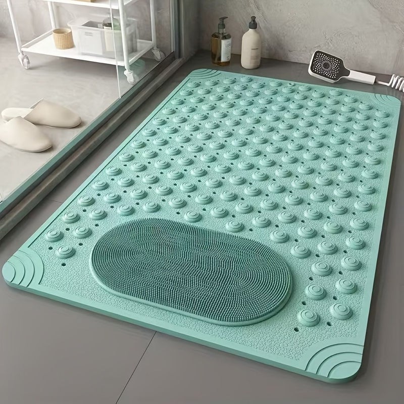 1 Pcs Grey Bathroom Non Slip Shower Pad With Massage Safety Durable PVC Home Accessory For Bathtub Hotel - Image 3