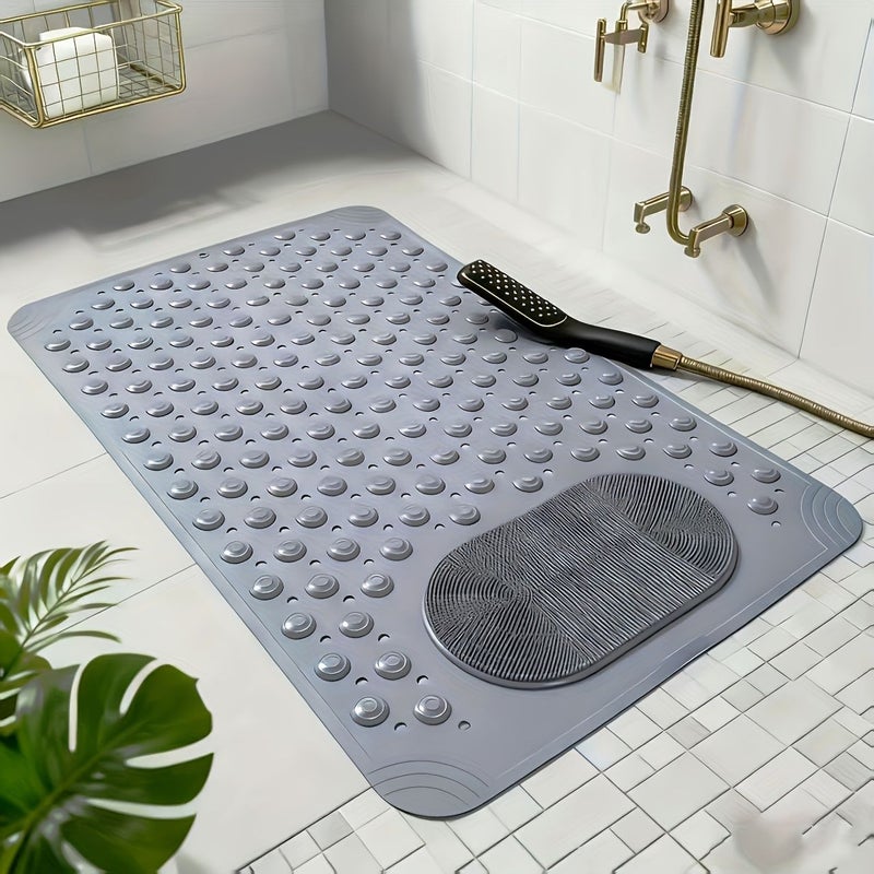 1 Pcs Grey Bathroom Non Slip Shower Pad With Massage Safety Durable PVC Home Accessory For Bathtub Hotel - Image 4