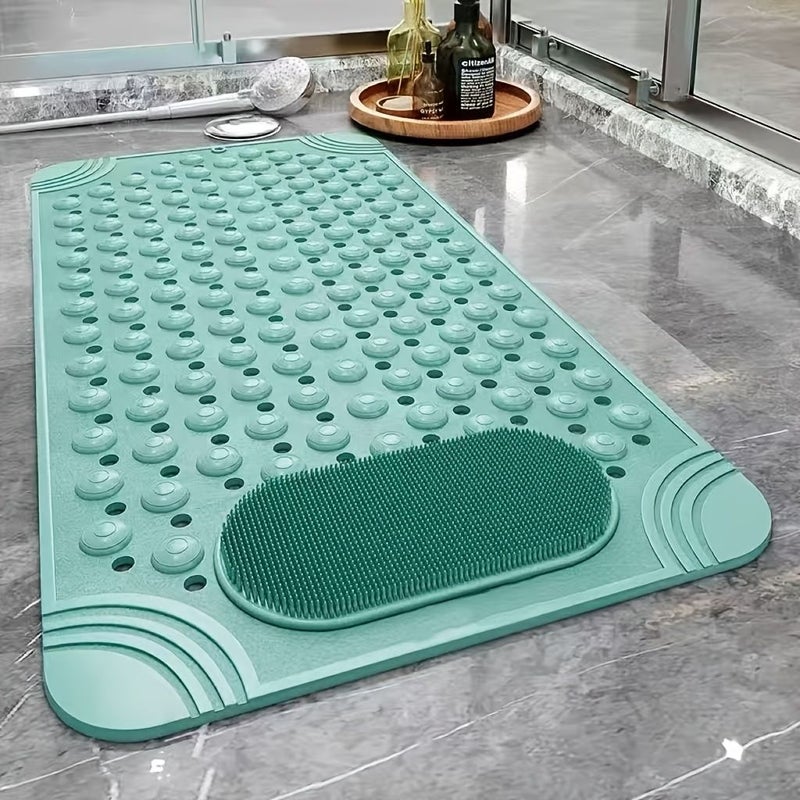 1 Pcs Grey Bathroom Non Slip Shower Pad With Massage Safety Durable PVC Home Accessory For Bathtub Hotel - Image 2