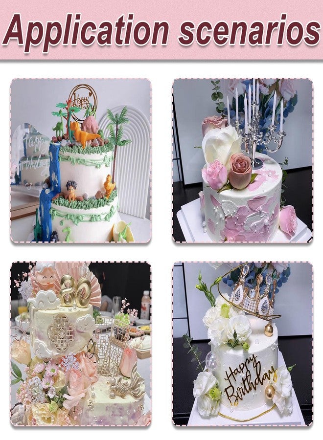 PKEAFC 86Pcs Cake Tier Stacking Kit - 10Pcs Clear Separator Plates (4, 6, 8, 10, 12 Inch) with 40 Support Rods, 30 Plastic Cake Dowel Set & 3 Scrapers for 4 to 12'' Cakes - Image 5