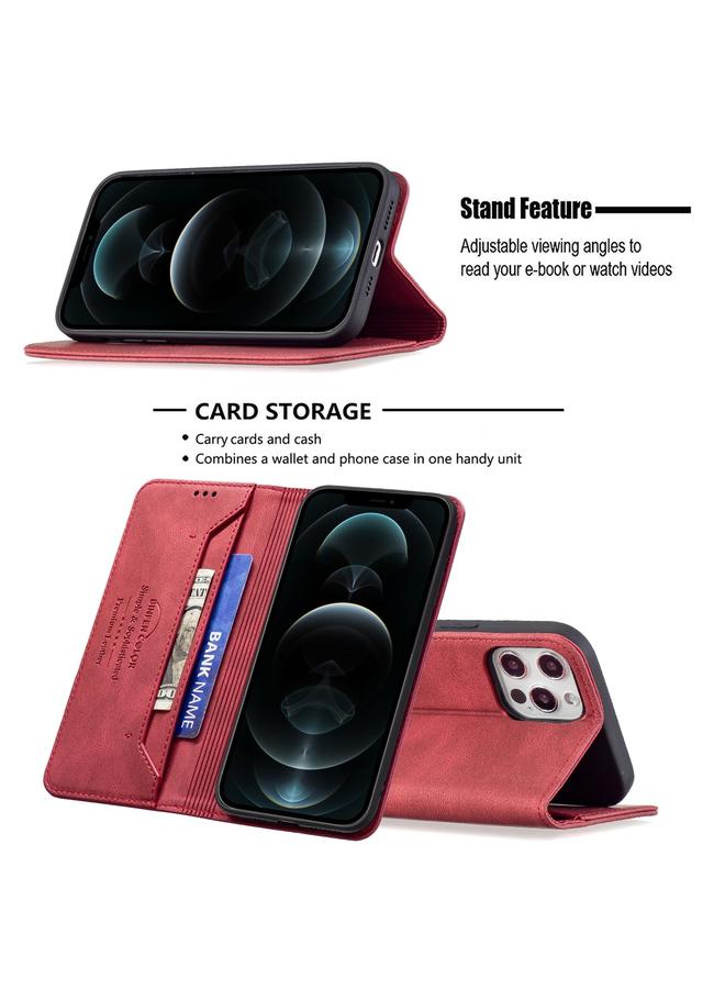 Zaboon Case For iPhone 12 Pro Max Magnetic RFID Blocking Anti-Theft Leather Case with Holder & Card Slots & Wallet - Image 5