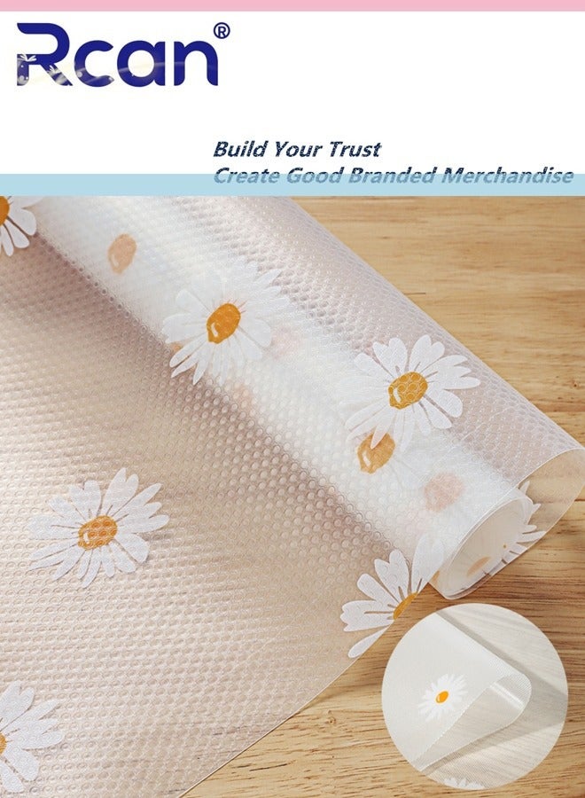 Rcan Shelf Liner Non-Slip Drawer Cabinet Liner Washable Oil-Proof Non-Adhesive Easy to Cut Placemats Durable Stain-Proof Shelf for Kitchen Cabinet Shelves Refrigerator Storage Desks 45x500CM - Image 1