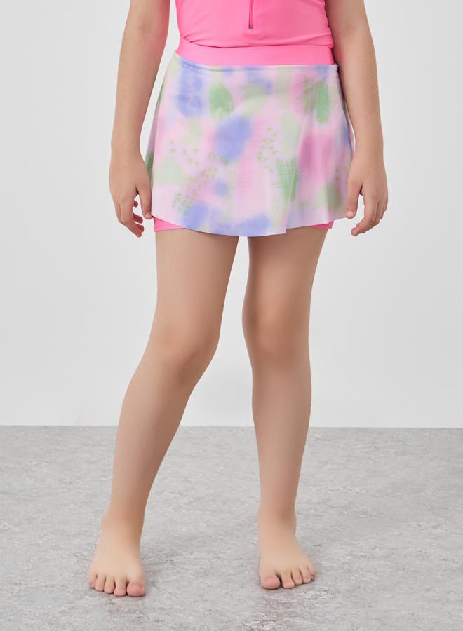 Styli Styli Girls Pink Printed Raglan Sleeve Swimsuit - Image 5