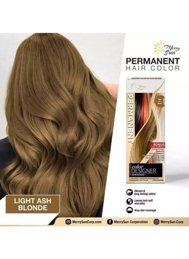 merry sun - Hair Coloring Kit Light Ash Blonde - Image 1