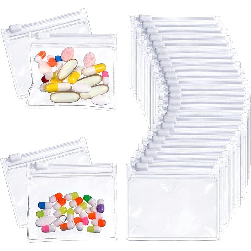 Colorful EVA Pill Pouch Travel Medicine Storage Bag White 