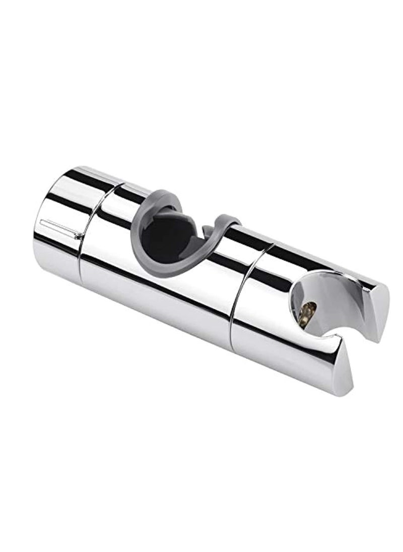 spa luxetique Adjustable Shower Head Holder for Slide Bar,Universal 18-25MM O.D. Rail Head Bracket Holder for Slide Bar Slider Clamp Bathroom Replacement 360 Degree Rotation Sprayer Holder (ABS Chrome)  - Image 1