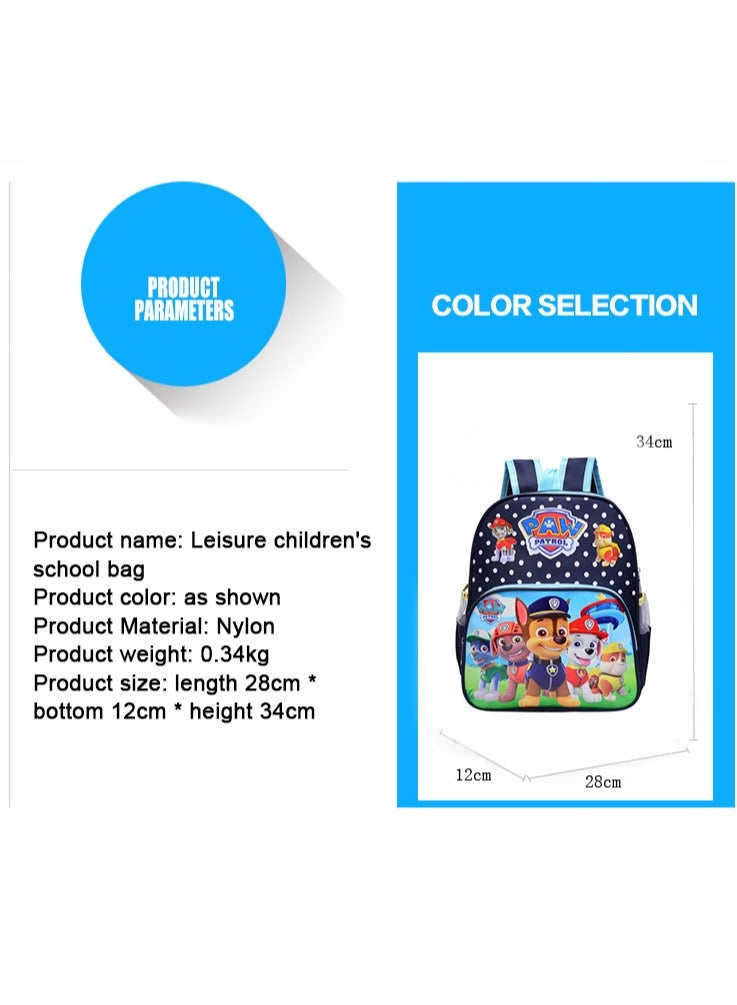 باو بترول حقيبة مدرسية لرياض الأطفال PAW Team للأطفال الذين تتراوح أعمارهم بين 4-6 سنوات حقيبة ظهر خفيفة الوزن للبنين والبنات للفصول الابتدائية والمتوسطة - Image 2