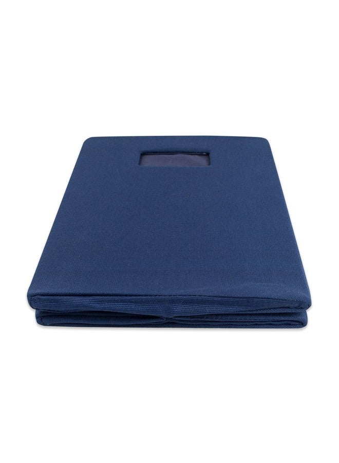 DII Poly-Cube Storage Collection Hard Sided, Collapsible Solid, Small, Nautical Blue - Image 3