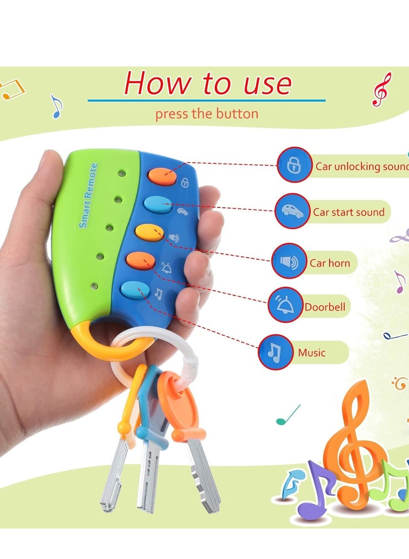 Bukela Musical Smart Remote Key Toy, Car Keys Toy with Sound and Lights for Toddlers Toy Key Fun and Educational Toy - Image 4