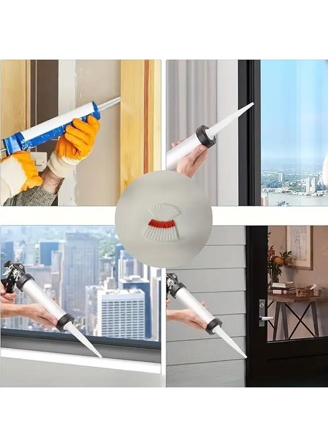 12pcs Plastic Seam Filling Gun Nozzles With Lid Durable For Home And Industrial Use - Image 5