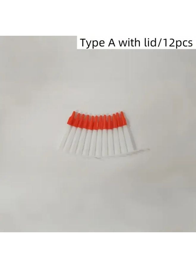 12pcs Plastic Seam Filling Gun Nozzles With Lid Durable For Home And Industrial Use - Image 1