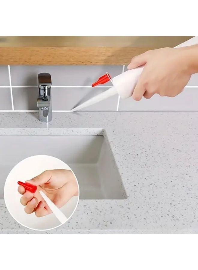 12pcs Plastic Seam Filling Gun Nozzles With Lid Durable For Home And Industrial Use - Image 2