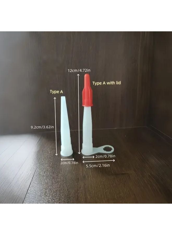 12pcs Plastic Seam Filling Gun Nozzles With Lid Durable For Home And Industrial Use - Image 4