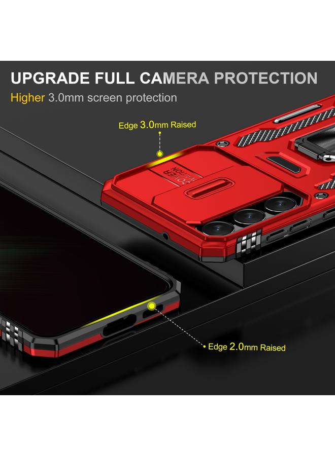 S-TOP Case For Samsung Galaxy S23 5G Armor PC + TPU Camera Shield Phone Case - Image 3