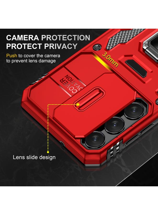 S-TOP Case For Samsung Galaxy S23 5G Armor PC + TPU Camera Shield Phone Case - Image 5