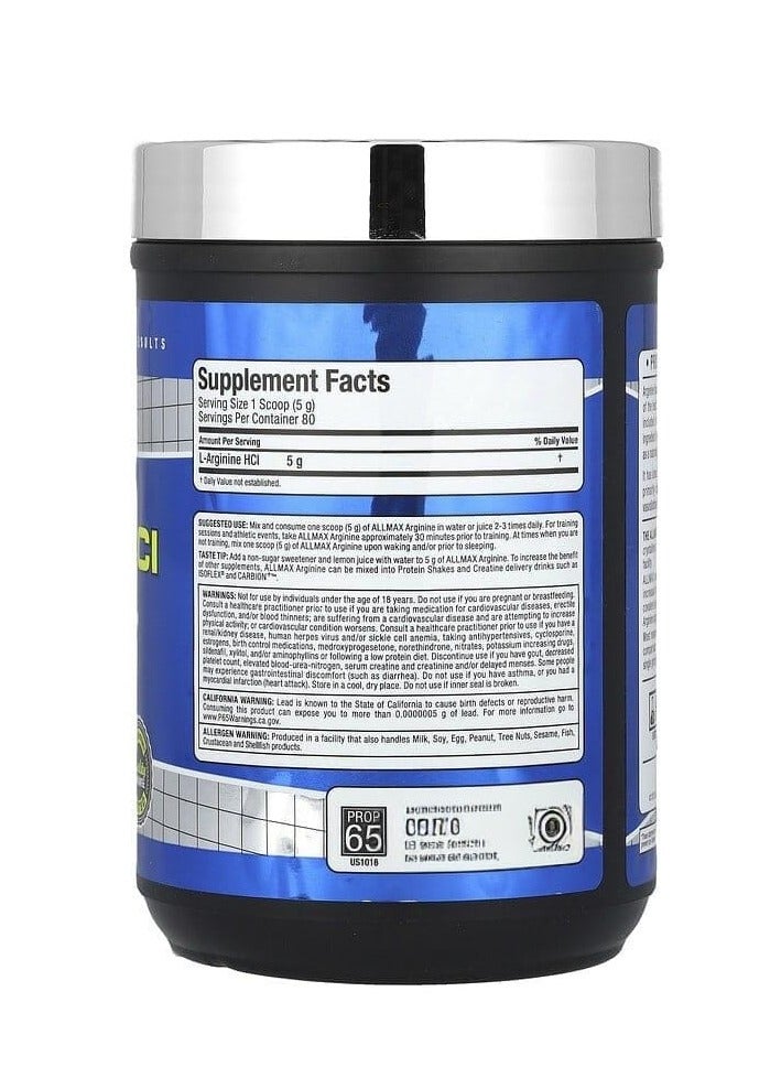 أول ماكس ALLMAX، أساسيات، أرجينين هيدروكلوريد 5 جم 14.11 أونصة (400 جم) - Image 2