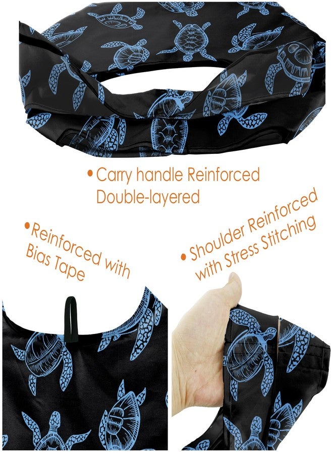 بي جرين هدايا لمحبي السلاحف البحرية من BeeGreen للنساء، أكياس بقالة قابلة لإعادة الاستخدام، أكياس تسوق، عبوة من 6 قطع، وزن 50 رطلاً، أصداف كبيرة جدًا، حورية البحر، حوت، حراشف - Image 4