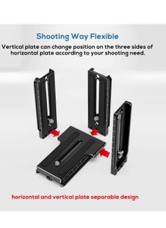 Captaintech Aluminum L Bracket Vertical Horizontal Switching Quick Release Plate for DJI Ronin RS2 RSC2 for Zhiyun Weebill-S Gimbal Stabilizer Tripod Monopod and SLRs  - Image 3