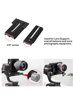 Captaintech Aluminum L Bracket Vertical Horizontal Switching Quick Release Plate for DJI Ronin RS2 RSC2 for Zhiyun Weebill-S Gimbal Stabilizer Tripod Monopod and SLRs  - Image 5