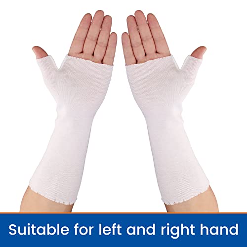 Willcom Hand Socks for Splint (Pack of 10) Wrist and Thumb Spica Wrap Liner,Arm Cast Cover Cotton Stockinette Sleeve for Under Brace for Women Men(Small,3x10.6 inch) - Image 3