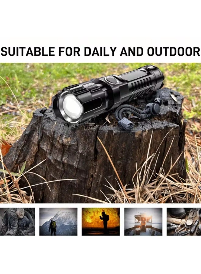 Super-Bright LED Rechargeable Flashlight, 3 Lighting Modes, High Low Strobe, 13.0 cm, USB Cable Included, Ideal for Outdoor Adventures - Image 5