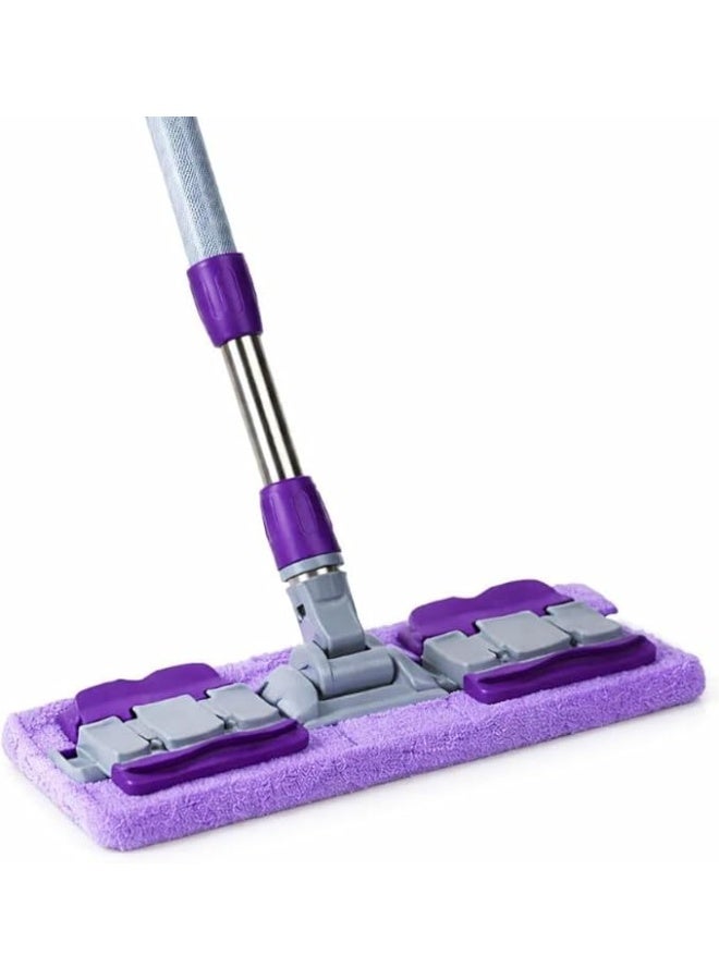 ممسحة أرضيات 360 درجة من المايكروفايبر، رأس مستطيل، لجميع أنواع الأرضيات - Image 1