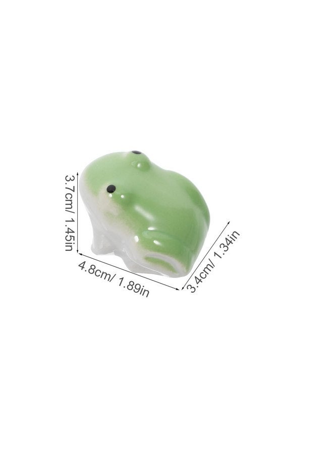 Toddmomy Aquarium Ceramic Floating Frog, Artificial Fish Tank Frog Porcelain Water Animal Figurines Realistic Underwater Frog Statue Garden Pond Ornaments - Image 4