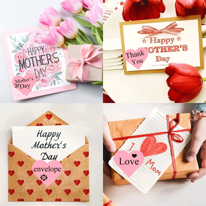 wootile Heart Shaped Color Coding Direct Thermal Labels 2'' -Valentine's Day Thermal Sticker Labels-Address Shipping Thermals Printer Stickers Personalized Stickers Label for Gift,Barcodes,Home 500Pcs - Image 5