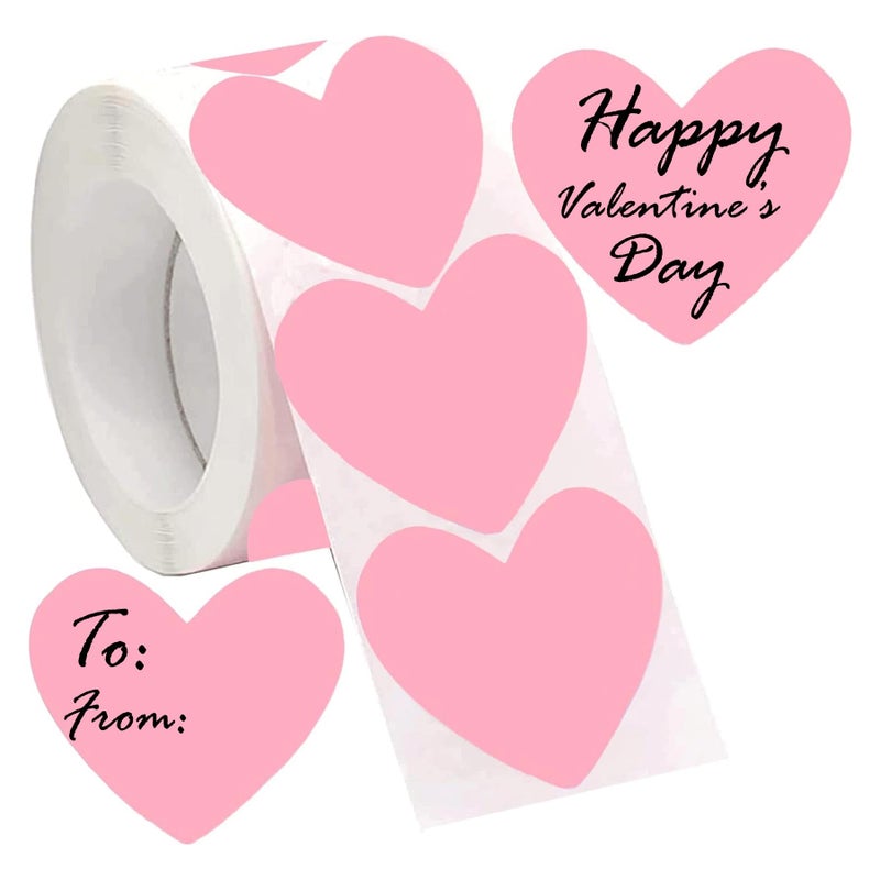 wootile Heart Shaped Color Coding Direct Thermal Labels 2'' -Valentine's Day Thermal Sticker Labels-Address Shipping Thermals Printer Stickers Personalized Stickers Label for Gift,Barcodes,Home 500Pcs - Image 1