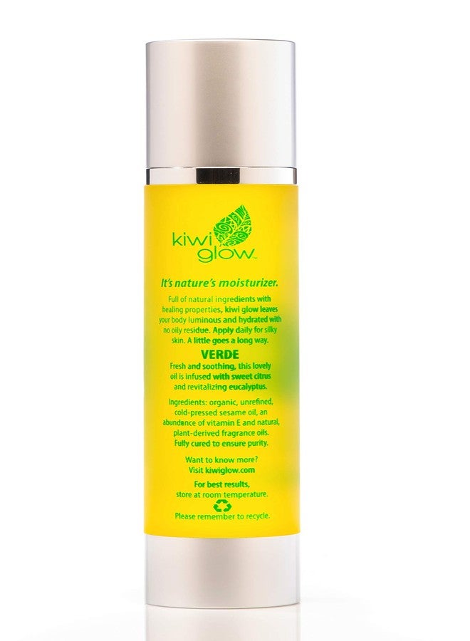 kiwi glow زيت ترطيب البشرة اليومي كيوي جلو - عضوي وطبيعي بالكامل - عناية بالبشرة مصنوعة يدويًا لمكافحة الشيخوخة - زيت السمسم المعصور على البارد للبشرة - علاج بشرة أيورفيدي (أخضر) - Image 2