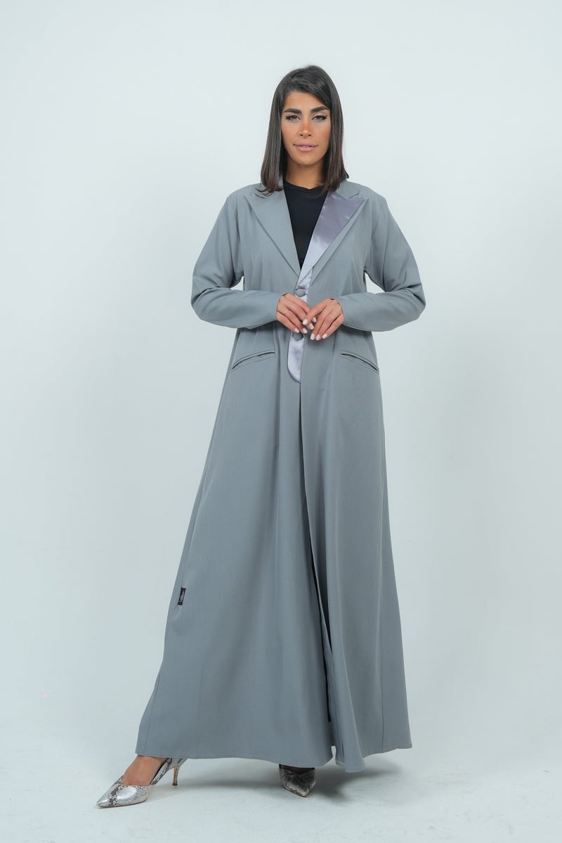 روزيت عباية بليزر بتصميم ياقة وأكمام طويلة - Image 5