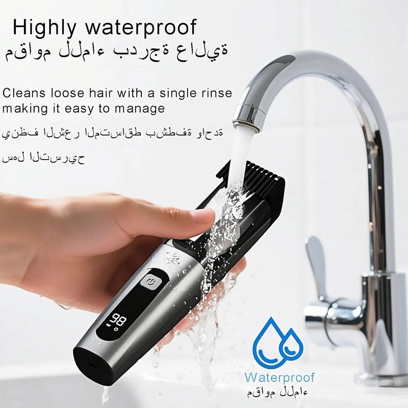 Vacuum Beard Trimmer for Men with 95% Hair Suction, Professional Hair Clipper and Grooming Kit, 20 Adjustable Lengths, IPX7 Waterproof Cordless Razor for Clean Bathroom Sink & Precision Styling - Image 2