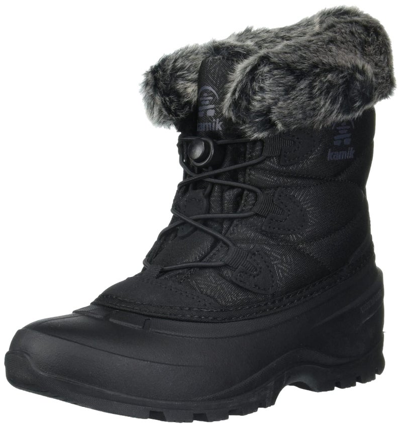 Kamik Momentum L2 Snow Boots for Women, Insulated + Thermal Winter Boots for Women, Black - 8 - Image 1