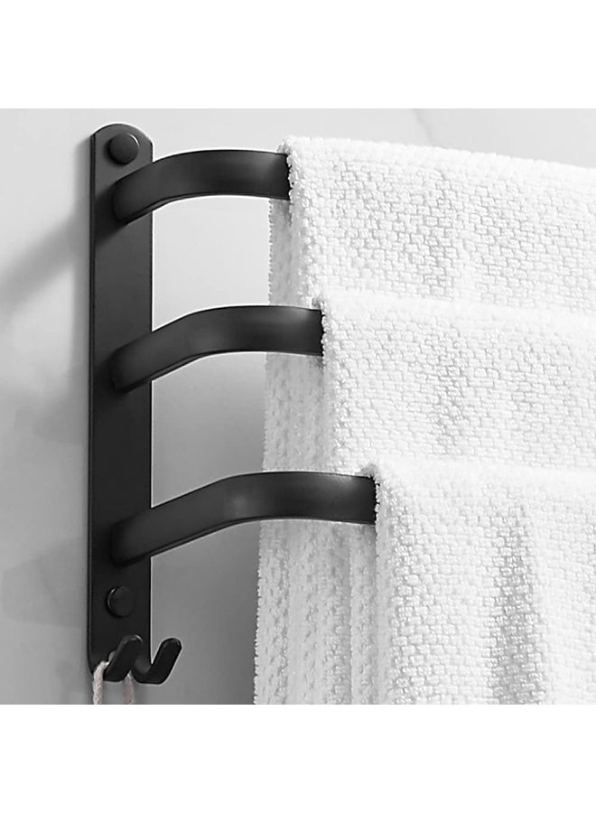 3-Tier Towel Bar,Wall Mounted Bath Towel Rack,Bathroom Storage Shelf 24-Inch Towel Holder Towel Rail Towel Hanger - Image 4