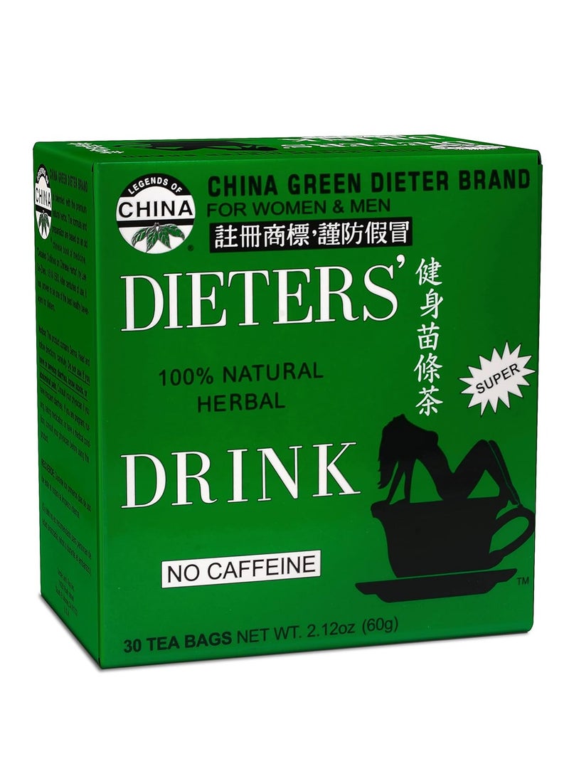 UNCLE LEE شاي دايتيرز الأخضر من عم لي - خالي من الكافيين، 2.12 أونصة، 30 حبة - Image 1