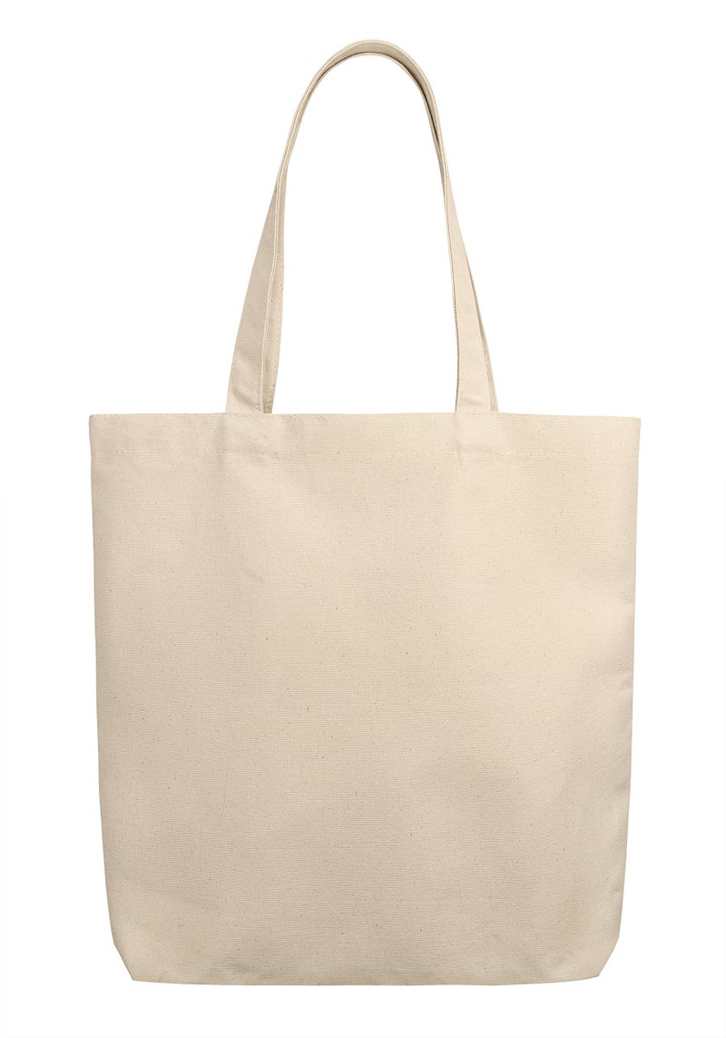 BagzDepot Set of 20 - Bulk Natural Cotton Canvas Tote Bags with Bottom Gusset, Strong 100 Percent Canvas Tote Bag Wholesale Art and Craft Reusable Grocery Tote Bags - ivory - Image 1
