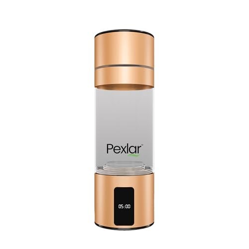 Pexlar HYDROGEN WATER Bottle | 2 Cycle | 1 Year Warranty | SPE-PEM Technology - Platinum Titanium plates | No Chlorine No Ozone Mixing | H2 > 5000 PPB | -ORP -750 mv| Purity 99.9% H2 - Image 1