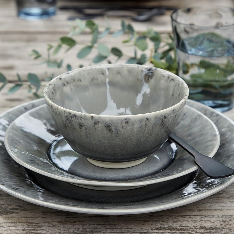 Costa Nova Ceramic Stoneware 15 oz Soup  Cereal Bowl  Madeira Collection Grey  Microwave  Dishwasher Safe Dinnerware  Food Safe Glazing  Restaurant Quality Tableware - Image 4