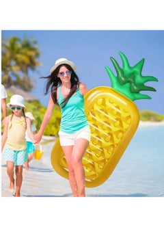 Beauenty 1pcs Large Pool Floaties,Giant Pineapple Pool Party Float Raft ,Toys Raft Kids Adults Beach Parties Inflatable Floatie Lounge Pool-180*90*20cm  - Image 4