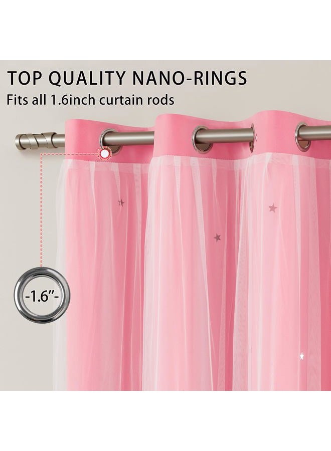 XiDi Curtains for Bedroom Decor Pink34/84/1 - Image 2