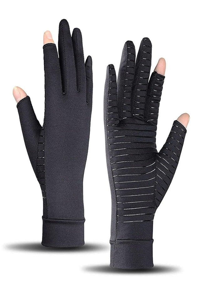 DOKMOE 1Pairs Hand Grip Gloves, Arthritis Glove for Computer Typing & Everyday Hand Gym Support, Copper Arthritis Compression Gloves for Relieving Carpal Tunnel Aches, Rheumatoid Pains, Joint Swelling - Image 1