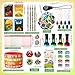 Chivertion 210 Pcs Camping Party Favors Camper Birthday Party Decoration Notepad Pencil Sharpener Eraser Badge Sticker Bracelet Compass Tag Keychain Flashlight Bag for Camping Theme Adventure Supplies - Image 4