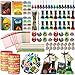Chivertion 210 Pcs Camping Party Favors Camper Birthday Party Decoration Notepad Pencil Sharpener Eraser Badge Sticker Bracelet Compass Tag Keychain Flashlight Bag for Camping Theme Adventure Supplies - Image 2