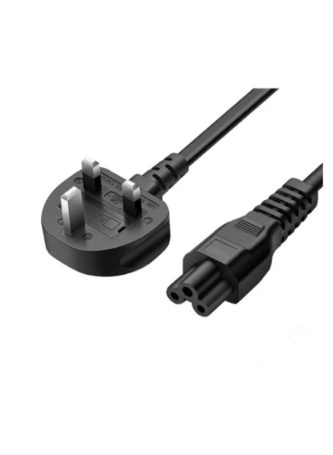 Terabyte Laptop Power Cable UK Plug to C5 3 pin Laptop Power lead - Image 1